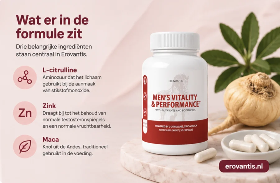Erovantis — capsules met L-citrulline, zink en maca