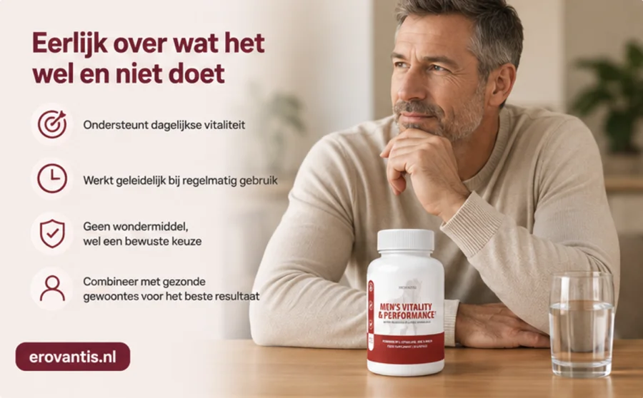 Erovantis — voedingssupplement in capsules voor het dagelijkse welzijn van mannen